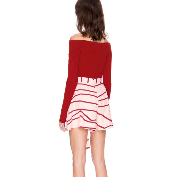 C/MEO Collective Red and White Skater Skort - Picture 3 of 3